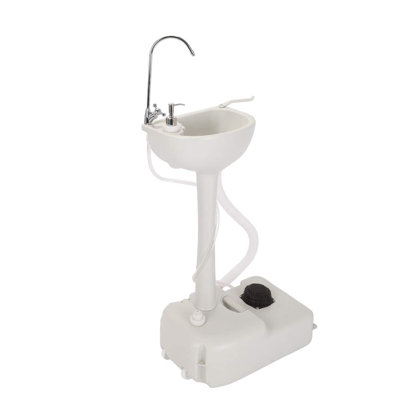 Lavabo de salle de bain sur pied portatif 20 "avec robinet