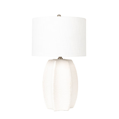 Lampe de table en grès ivoire Isla