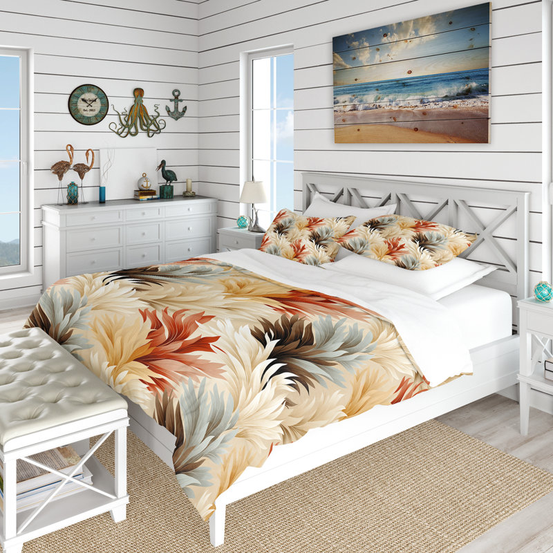 Ensemble de housse de couette Driftwood Dreams, Housse de couette pour grand lit et 2 taies décor