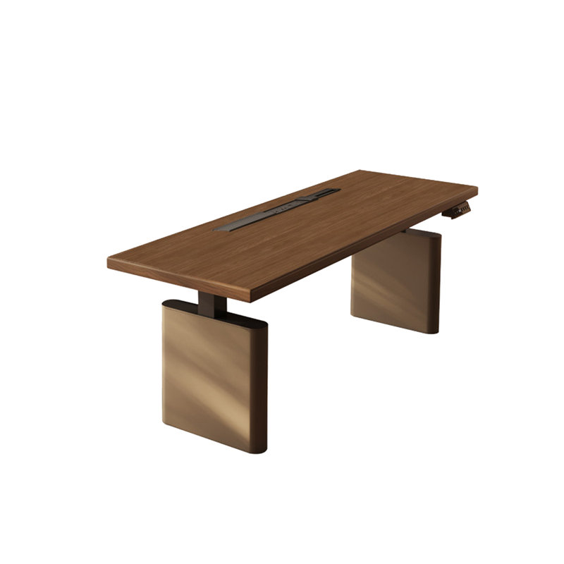 Bureau réglable 78,74 po en noyer brun italien, H 52,36 po x l 78,74 po x P 23,62 po