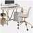 Industrial Writing Desk, Gold-1038080944
