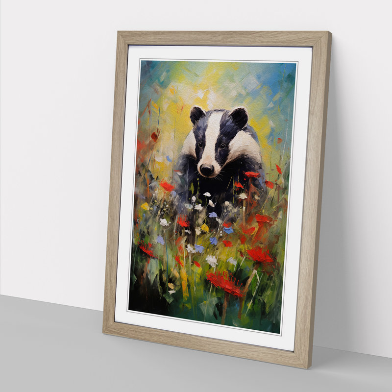 Single Picture Frame Print on Wood, Oak Framed, 64cm H x 46cm W