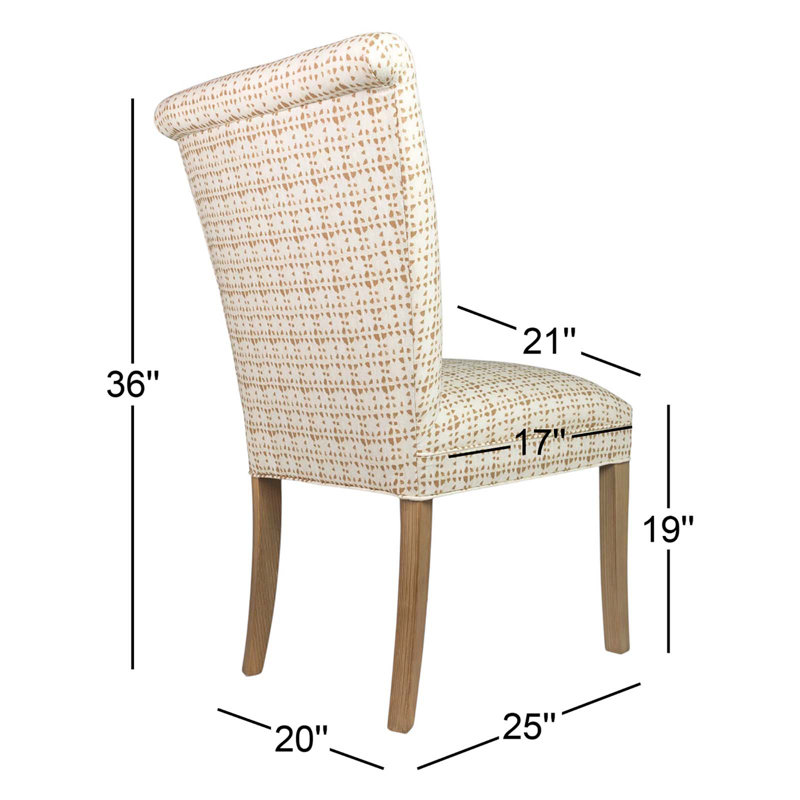 Chaise d’appoint rembourrée à ressorts roll back
