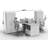 Larrisa 2 Person Corner Synthetic Laminate Reception Desk with Filing Cabinet