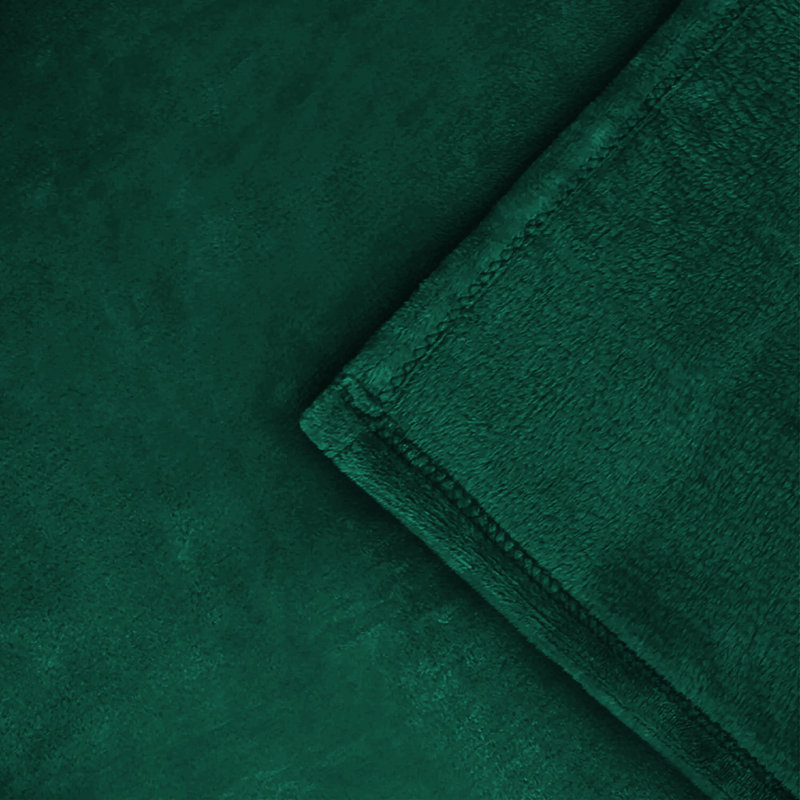 Jyon Soft Touch Mink Faux Fur Throw/Blanket, King, Green
