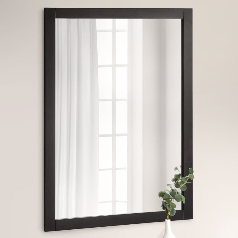 Miroir de salle de bain Akhari, Espresso, 40 po x 30 po