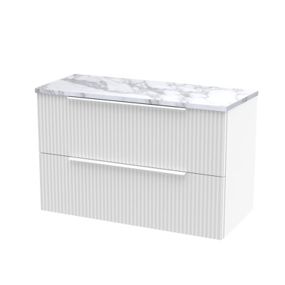 Fluted 80.5cm Single Bathroom Vanity Base Only