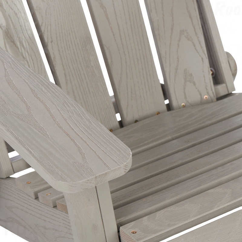 Oversize Embossed Wooden Outdoor Folding Chair With Pre-Assembled Backrest & Seatboard, Wood Patio Chair For Garden Backyard Porch Pool Deck Firepit