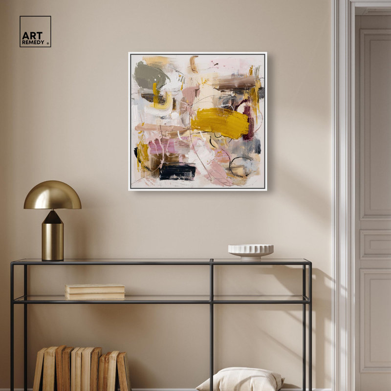 «Expressive Canvas I», impression sur toile par Art Remedy, cadre blanc, 24 x 24, H 25 po x l 25 po, Cadre blanc