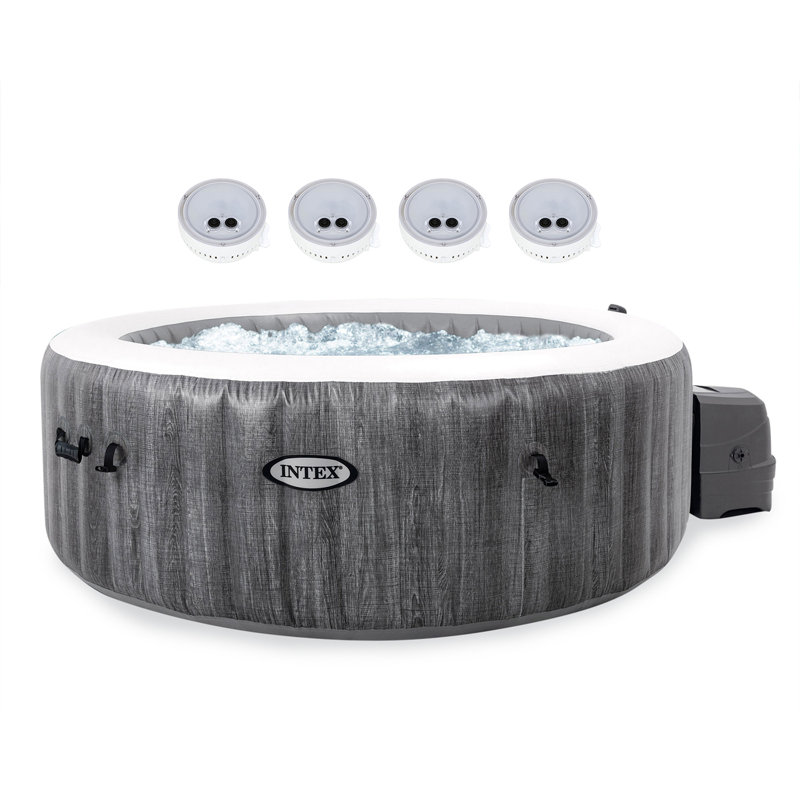 Intex Purespa Plus Inflatable 85 x 28 In Spa and Multi-Colored Led Light