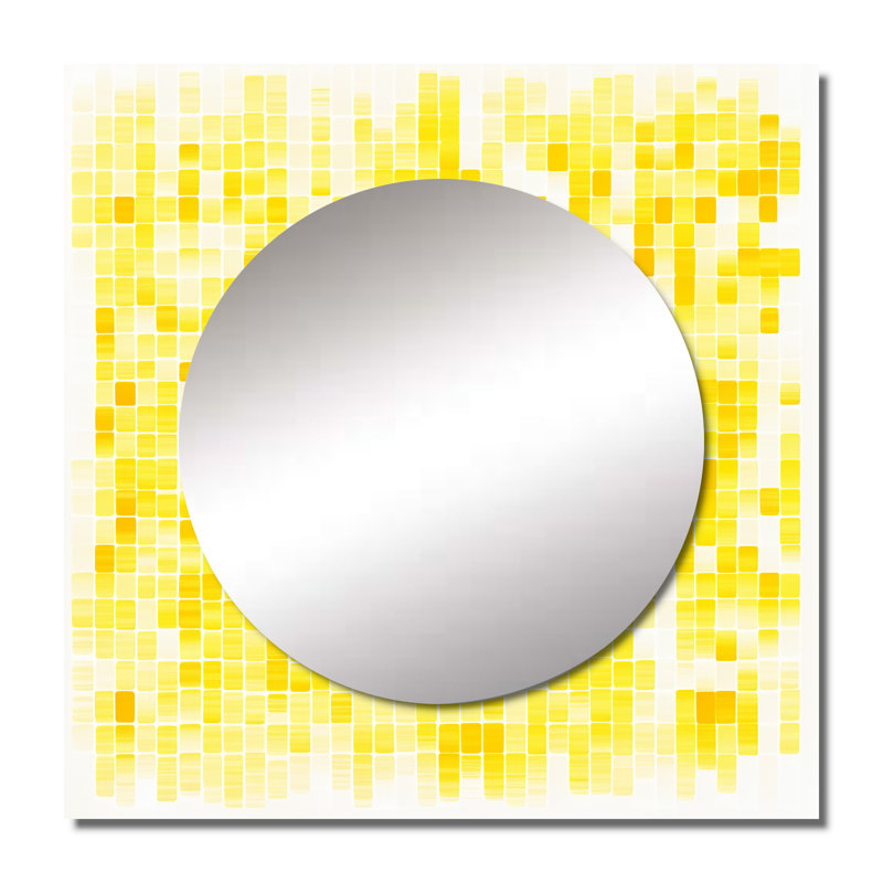 Miroir géométrique moderne à motif géométrique Sunshine, 36 po x 36 po
