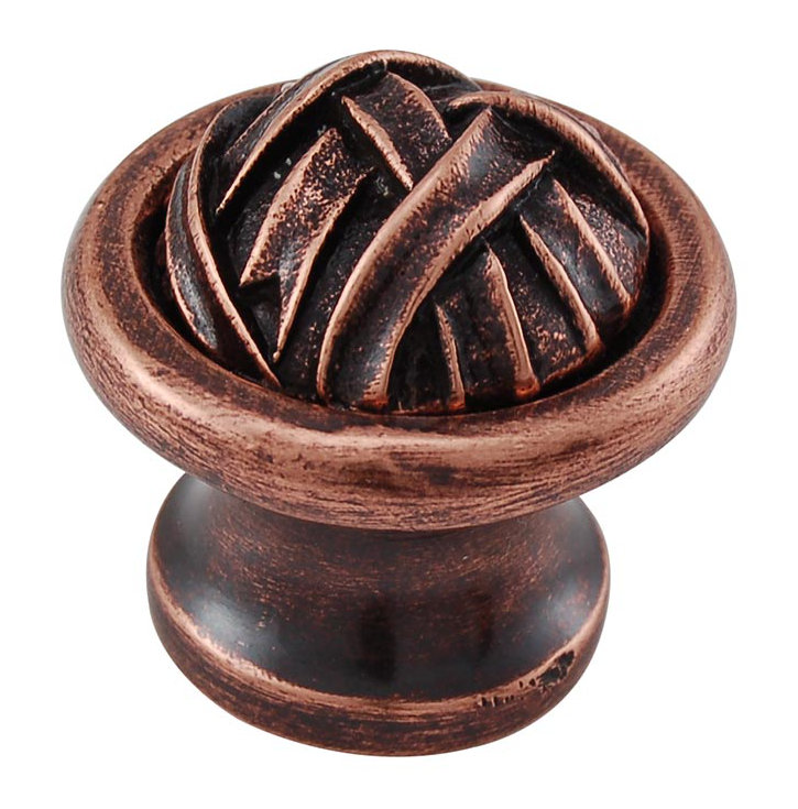 Cilento Mushroom Knob, 1.25" H x 1.25" W x 1.25" D, Antique Copper