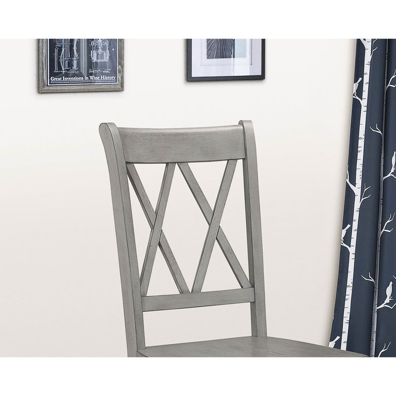 2 chaises d'appoint, couleur grise, placage de pin, dossier, chaises de salle à manger transitionnelles de 2, structure en bois, dossier pour