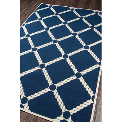 Tapis bleu marine / ivoire Yepez