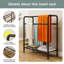 3 Tier Black Freestanding Towel Rack, Stainless Steel Bathroom Towel Holder With Mesh Shelf, Space-saving Design-75696525