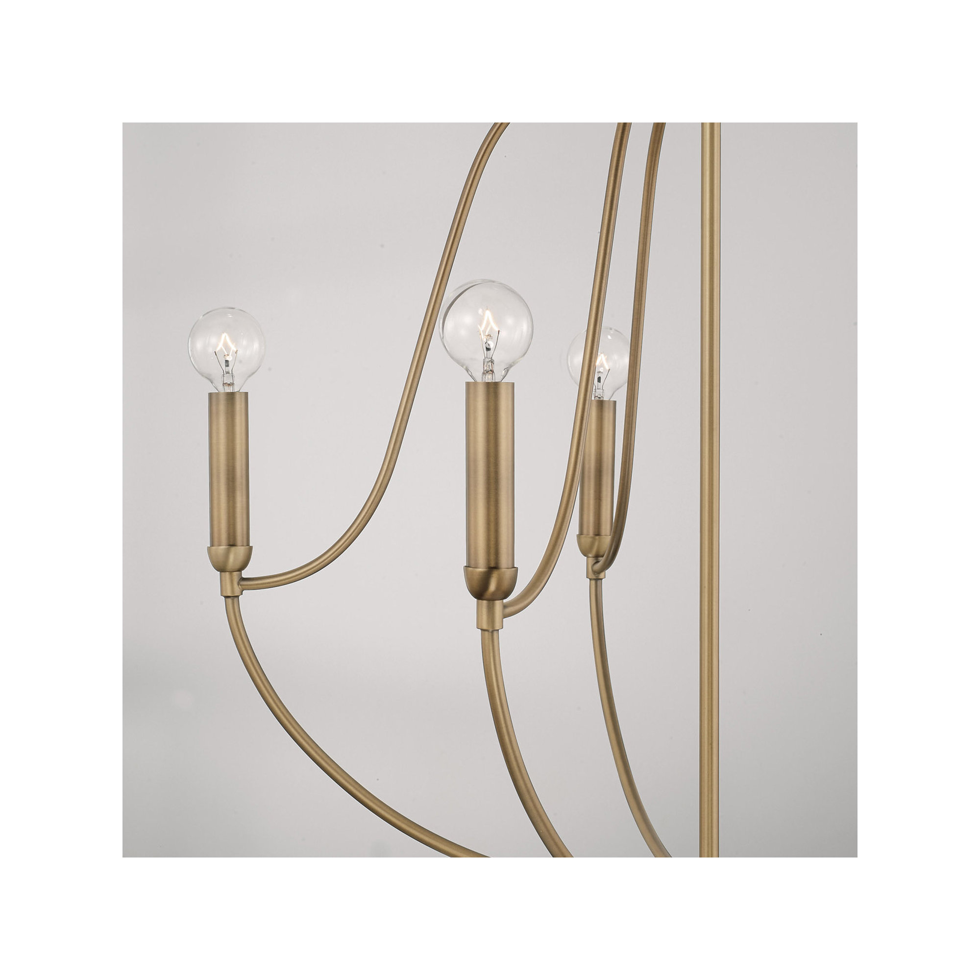 Kanda 5 - Light Metal Dimmable Chandelier, Aged Brass