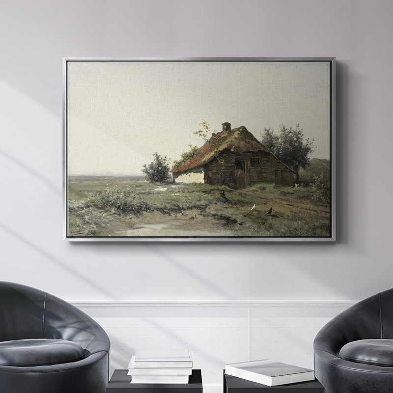 "Vintage Landscape - DCCVVII" sur toile, Toile avec cadre argenté, H 25 po x l 37 po x P 2 po
