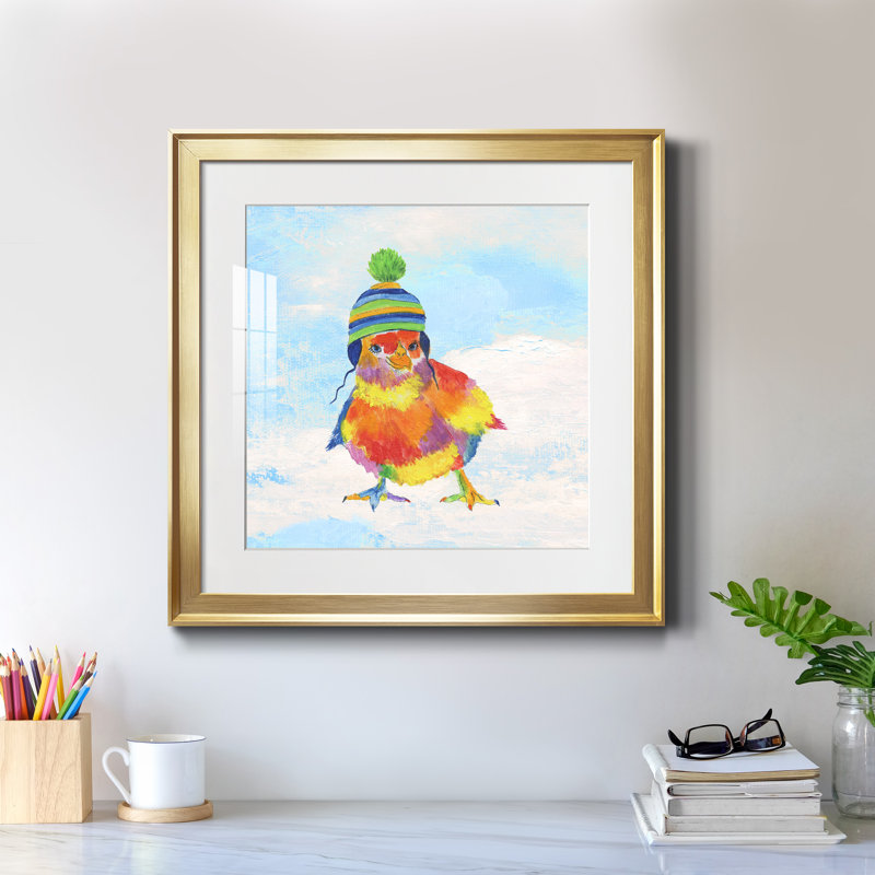 «Never Regret Being Kind» - peinture encadrée, H 17,5 po x l 17,5 po x P 1,5 po, Encadrement doré