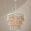 Luray - Lustre classique à 4 lumières, intensité variable, style artisanal, 3 niveaux, pompons
