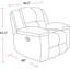 Fauteuil inclinable manuel 47 po avec accoudoirs coussinés 47 po