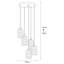 Luminaire suspendu grappe 5 lumières Ottawa