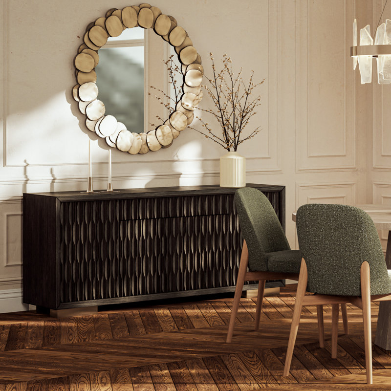 Jonica Iron Round Mirror, Antique Brass, 43" x 43"