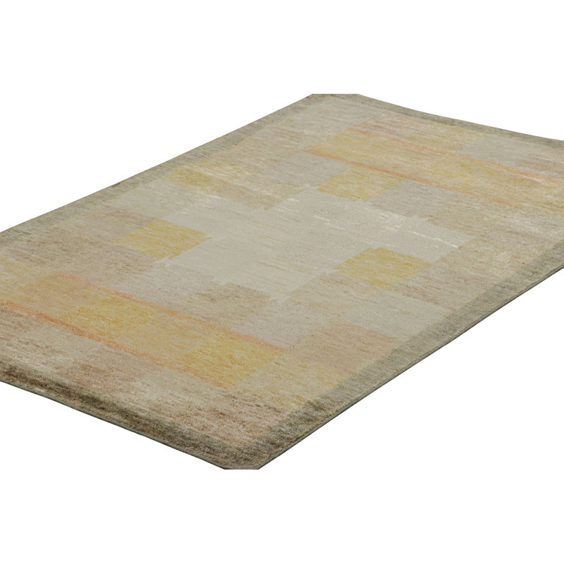 Handmade Silk and Wool Area Rug