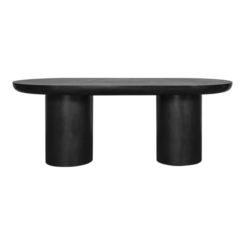 Rocca Outdoor Oval Dining Table, Black