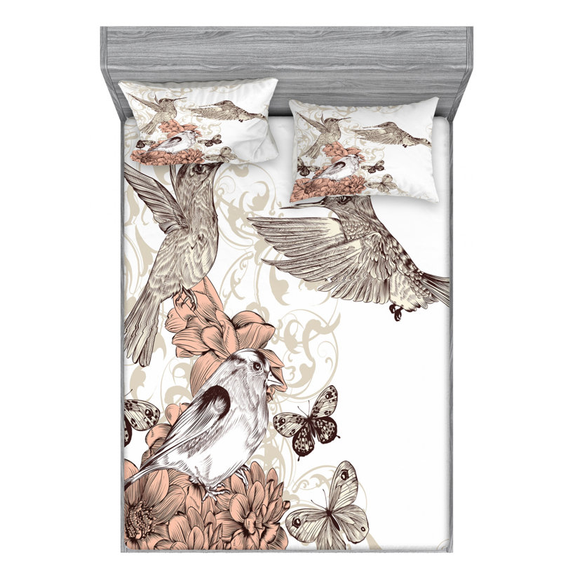 Microfiber Sheet Set, Queen Sheet Set with Fitted Sheet