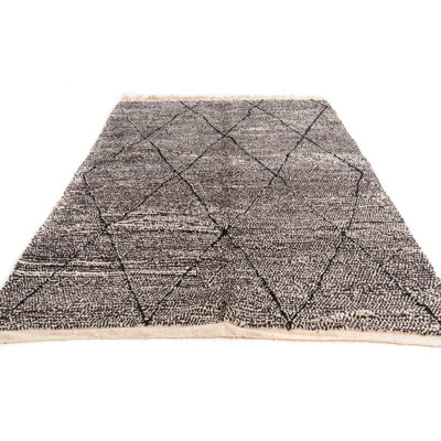 Tapis noir et blanc Noack