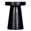 Glam 16 po Table d'appoint / table d'appoint ronde en bois massif, table d'appoint de salon, noir