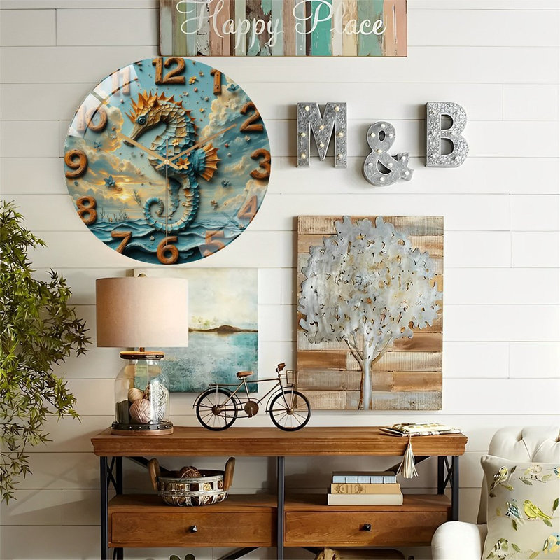 Horloge murale Seahorse