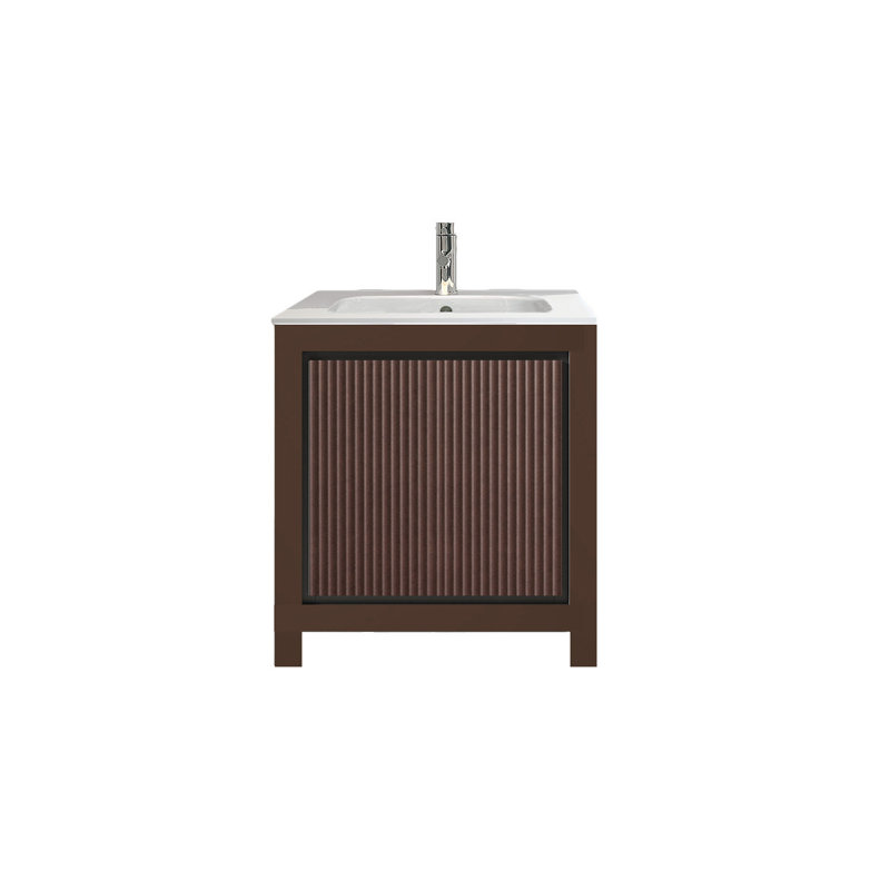 Ensemble de meuble-lavabo simple 31 po Jocelynmarie, Café