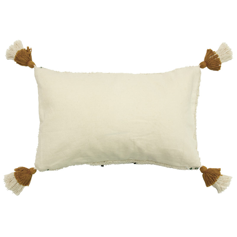 Geometric Rectangular Lumbar Cushion Cover, Ochre
