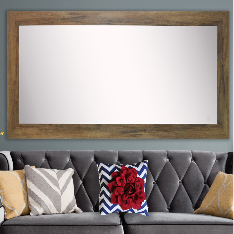 Miroir de salle de bain Kristo, H 61,5 po x l 39 po, Brun bois de grange