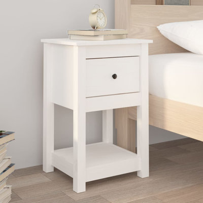 40cm W Solid Wood Bedside Table