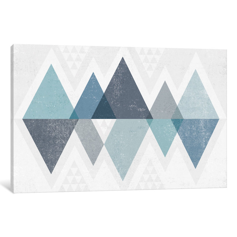 «Mod Triangles II.A» par Michael Nullan - reproduction, H 8 po x l 12 po x P 0,75 po