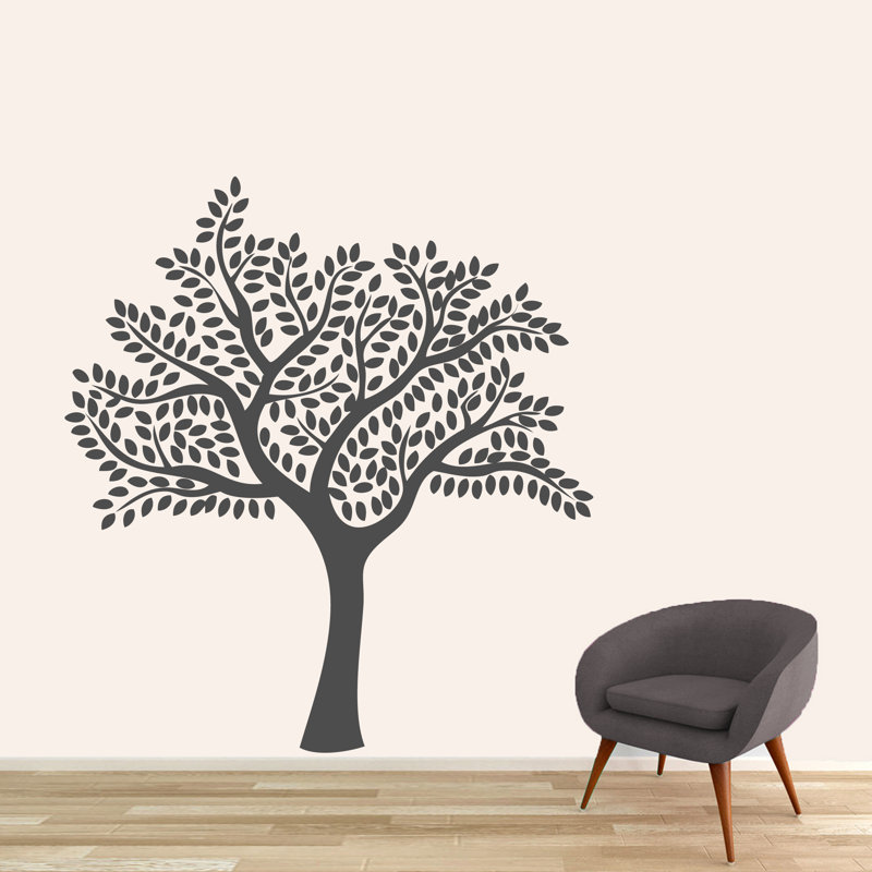 Décalcomanie murale arbre d’ombre, Gris foncé