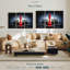 «Chess Red King», 3 pièces sur toile-98562776
