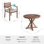 Ensemble de patio toutes saisons Martha Stewart Bedford avec table ronde à tréteaux 36 po et 4 fauteuils-124405101-124405102
