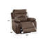 Fauteuil inclinable en cuir brun GEL Match