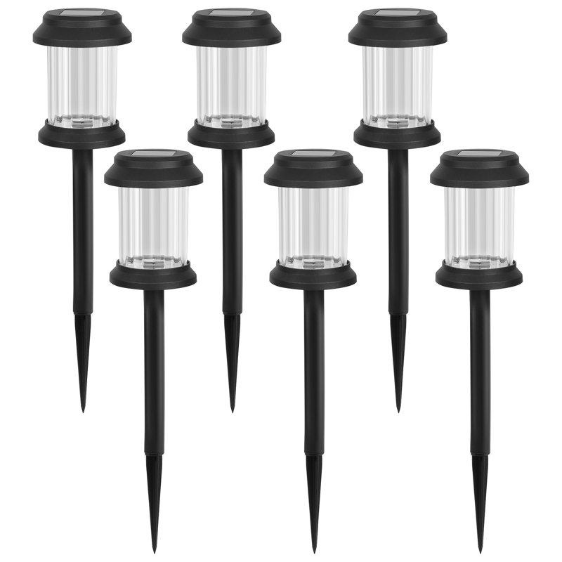 Matte Black Solar Powered Integrated LED Pathway Light Pack