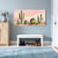 Plantes et fleurs, paysage de cactus du désert, reproduction d'art sur toile-736556535