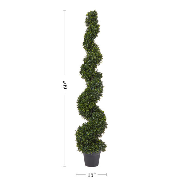 Topiary Life 3 60'' Topiary de boj de imitación en jardinera