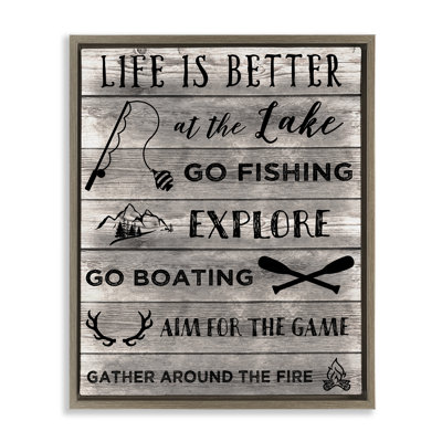 Cadre flottant Lake d'activités & phrases, conception de CAD Designs