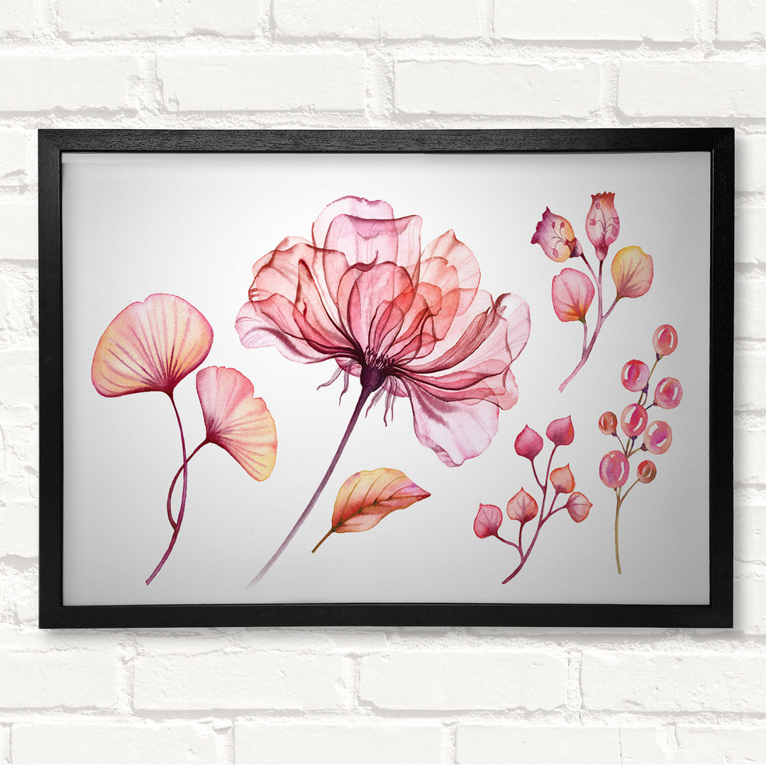 Pink Flower Madness Gerahmter Druck