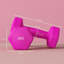 SPORTNOW Set of 2 Hex Dumbbells Neoprene with Non-Slip Grip 2x3kg Pink