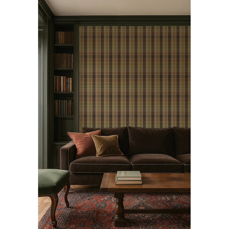 London Check, Muted Ochre, Peel & Stick