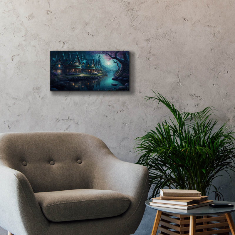 «Forest Village 2» par Cameron Gray, H 12 po x l 24 po x P 0,75 po