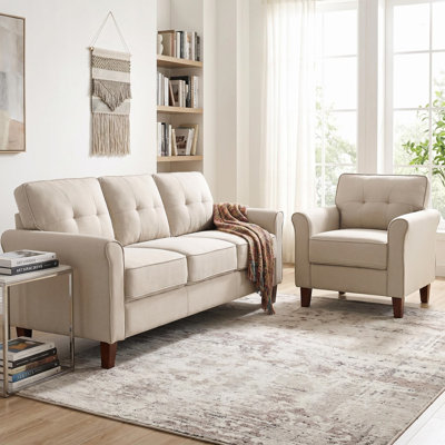 Ensemble de chaise à dossier capitonné et canapé